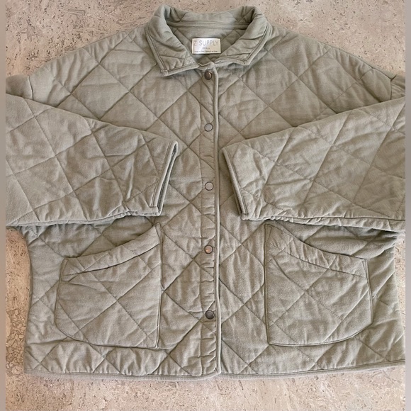 Z Supply Jackets & Blazers - Z Supply Cotton Blend Quilted Snap Button Jacket